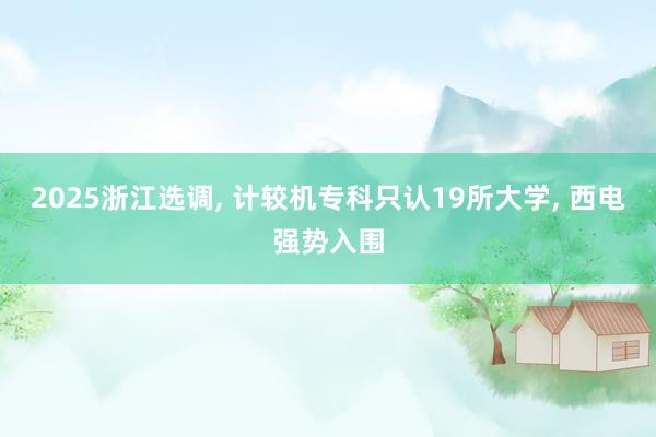 2025浙江选调, 计较机专科只认19所大学, 西电强势入围