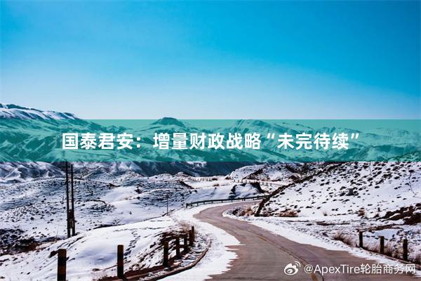 国泰君安：增量财政战略“未完待续”
