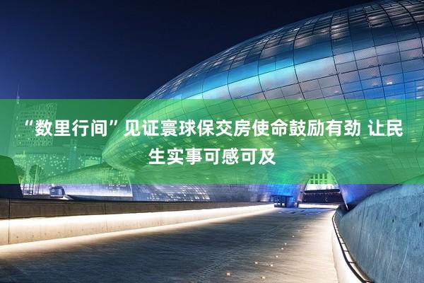 “数里行间”见证寰球保交房使命鼓励有劲 让民生实事可感可及