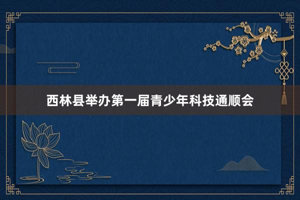 西林县举办第一届青少年科技通顺会